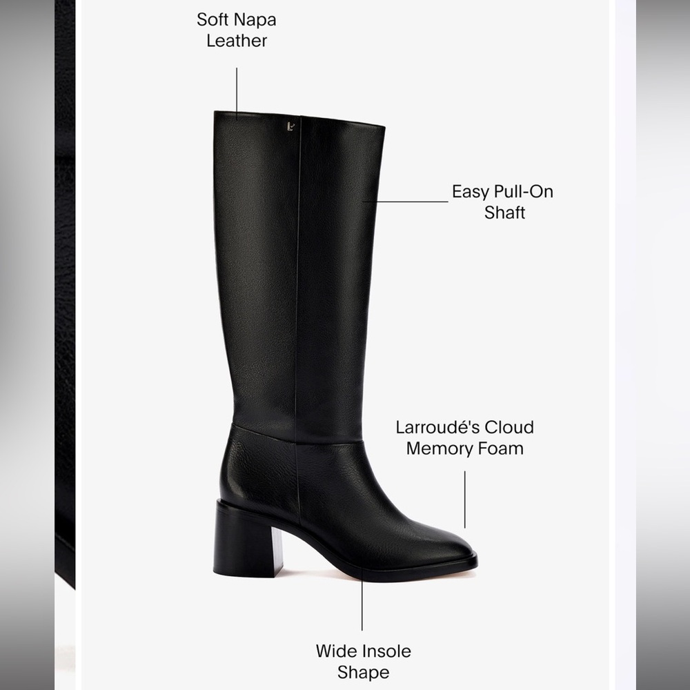 Larroude Ricky Boot In Black Leather - Picture 3 of 8